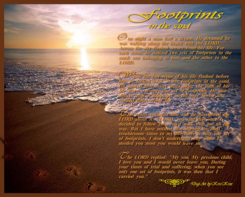 footprints prayer